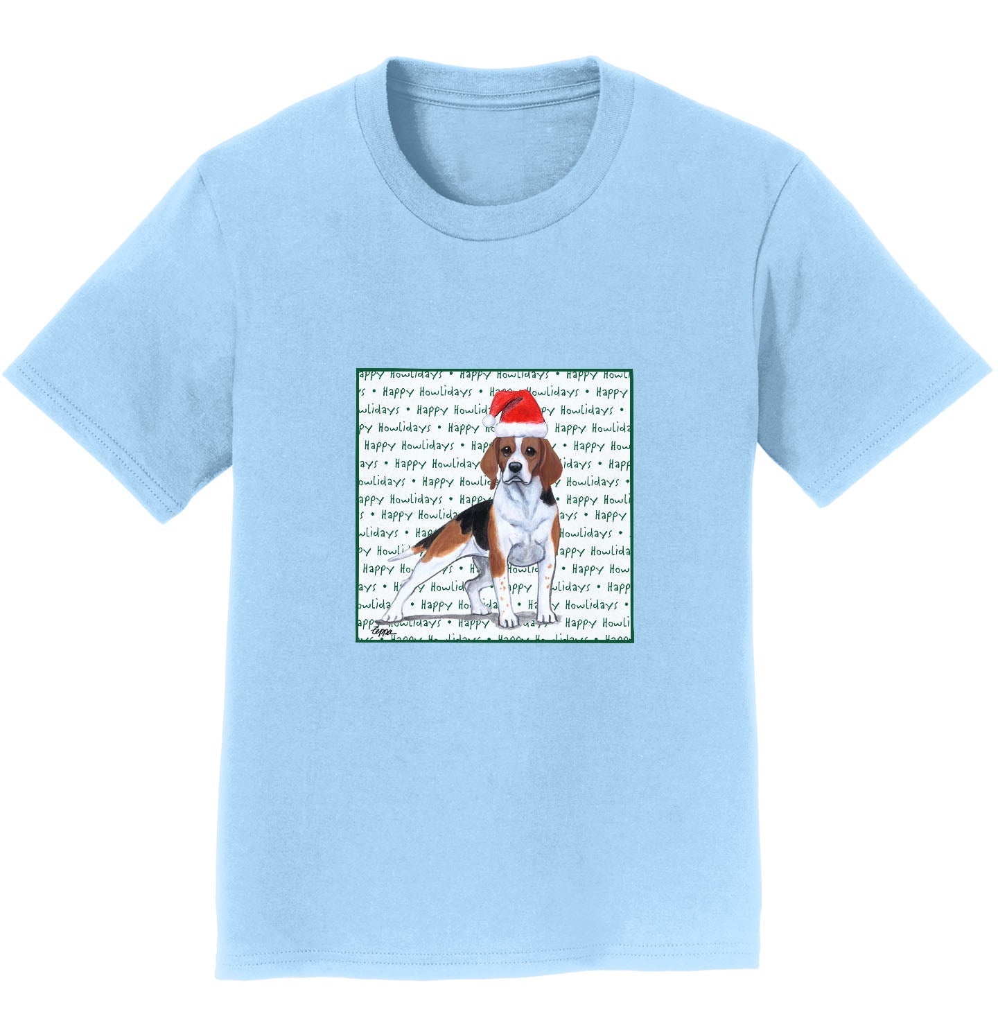 Beagle Happy Howlidays Text - Kids' Unisex T-Shirt