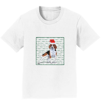 Beagle Happy Howlidays Text - Kids' Unisex T-Shirt