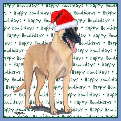 Belgian Malinois Happy Howlidays Text - Women's Tri-Blend T-Shirt