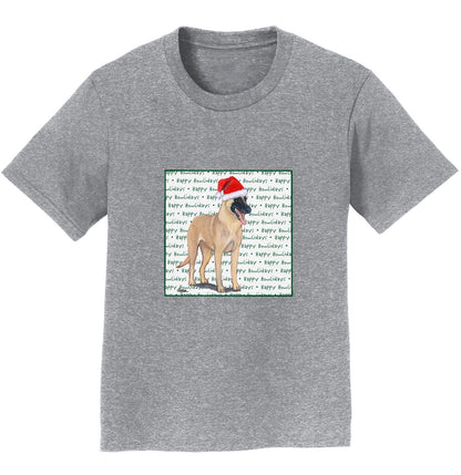 Belgian Malinois Happy Howlidays Text - Kids' Unisex T-Shirt