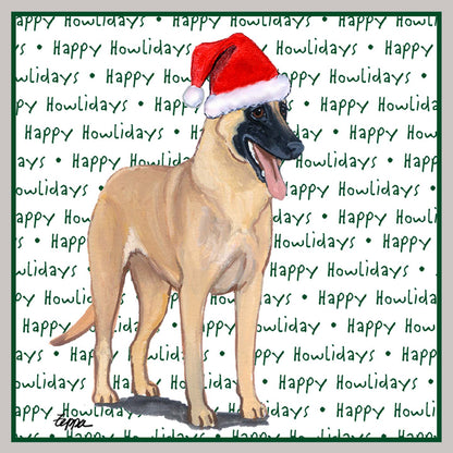 Belgian Malinois Happy Howlidays Text - Adult Unisex Crewneck Sweatshirt