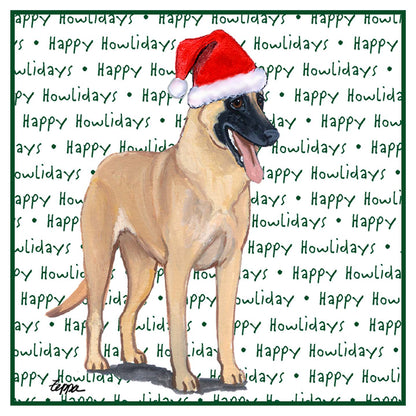 Belgian Malinois Happy Howlidays Text - Adult Unisex Hoodie Sweatshirt