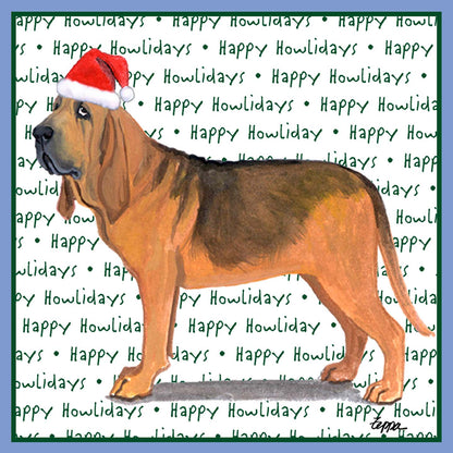 Bloodhound Happy Howlidays Text - Women's Tri-Blend T-Shirt