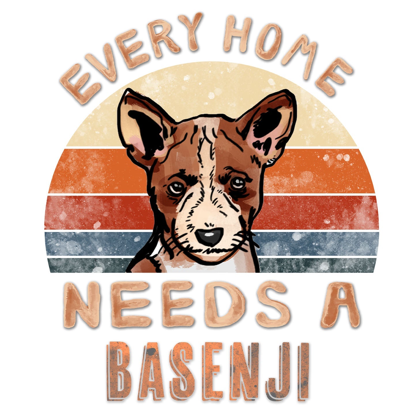 Every Home Needs a Basenji - Women's V-Neck T-Shirt