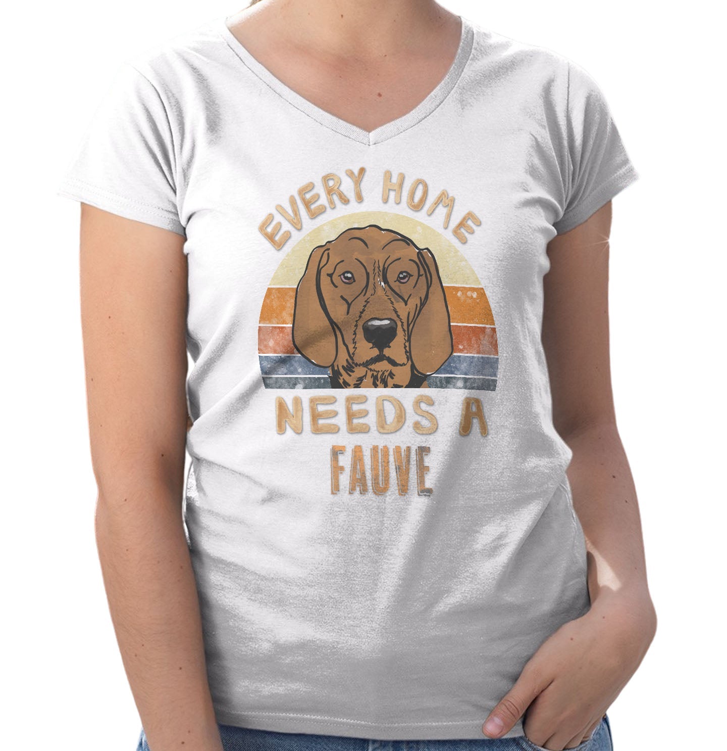 Every Home Needs a Basset Fauve de Bretagne - Women's V-Neck T-Shirt