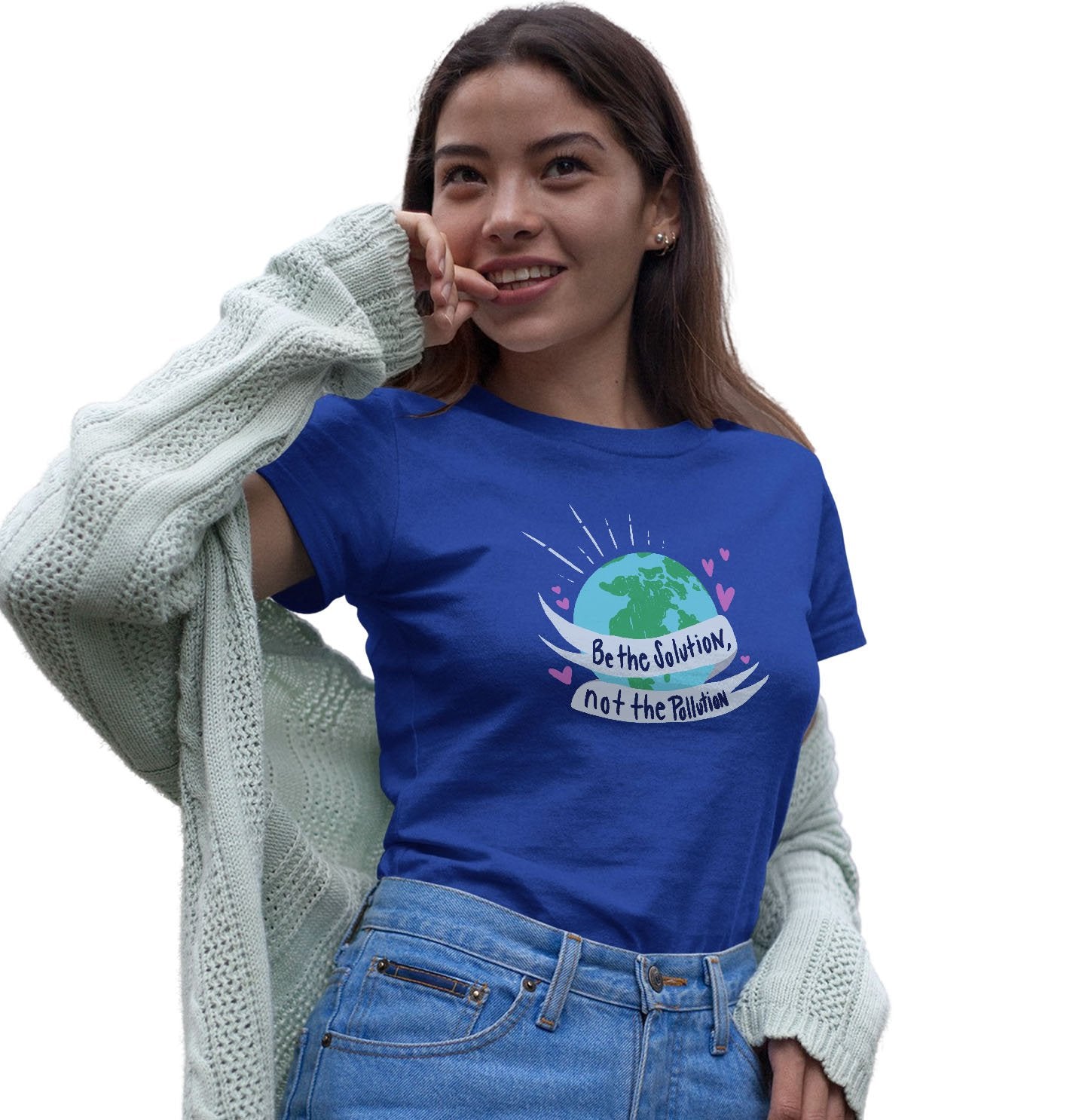 Earth Day Be The Solution Not The Pollution - Women's Fitted T-Shirt