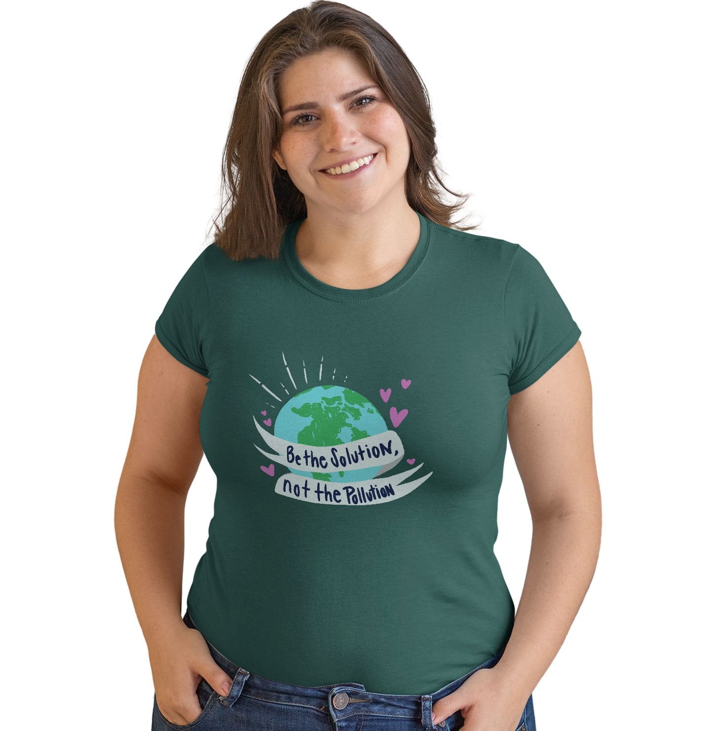 Earth Day Be The Solution Not The Pollution - Women's Fitted T-Shirt