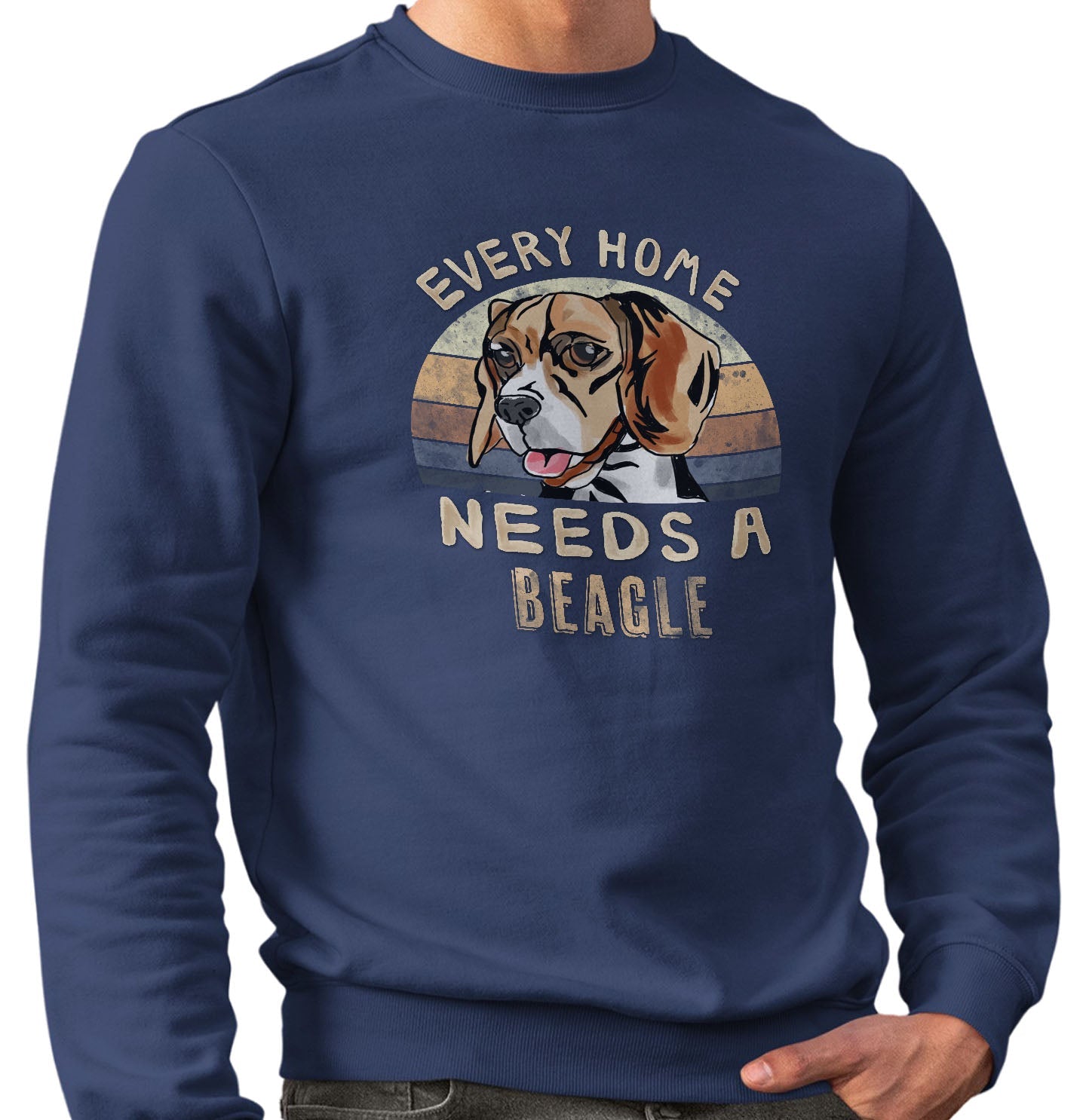 Every Home Needs a Beagle - Adult Unisex Crewneck Sweatshirt