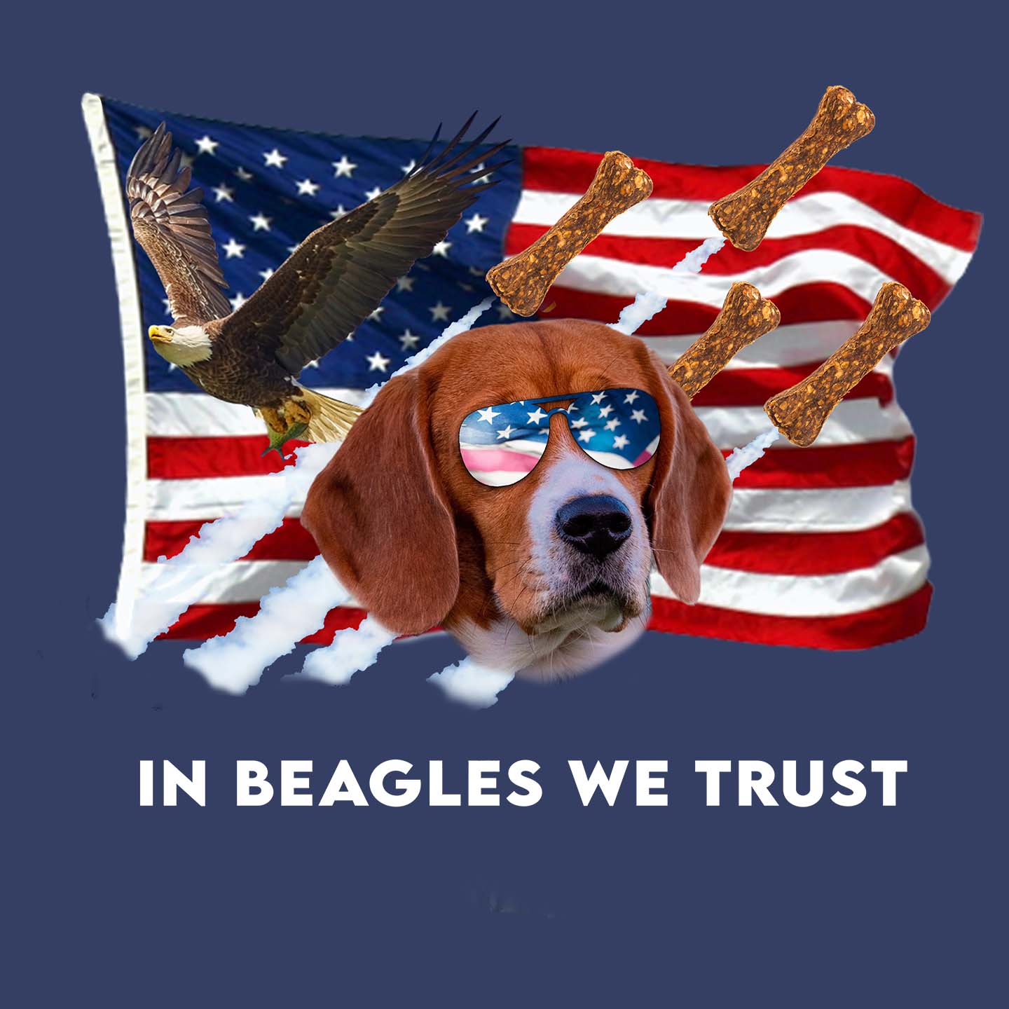 In Beagles We Trust - Adult Unisex Crewneck Sweatshirt