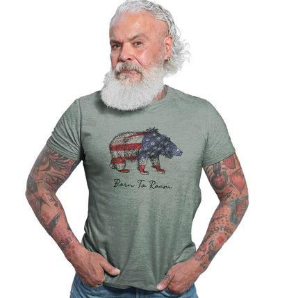 Bear Flag Overlay - Adult Tri-Blend T-Shirt