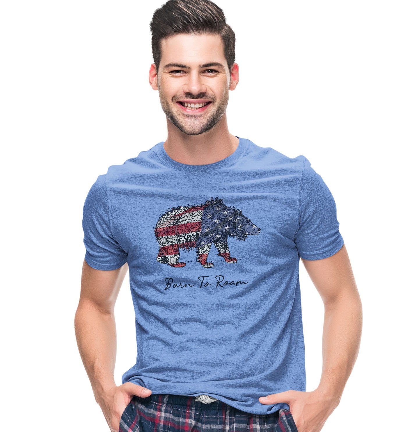 Bear Flag Overlay - Adult Tri-Blend T-Shirt