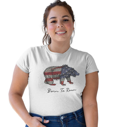 Bear Flag Overlay - Women's Tri-Blend T-Shirt