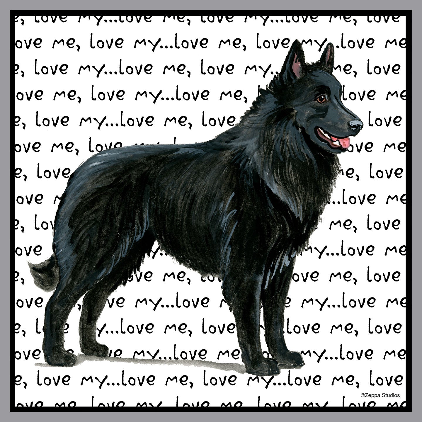 Belgian Shepherd Love Text - Adult Unisex Crewneck Sweatshirt