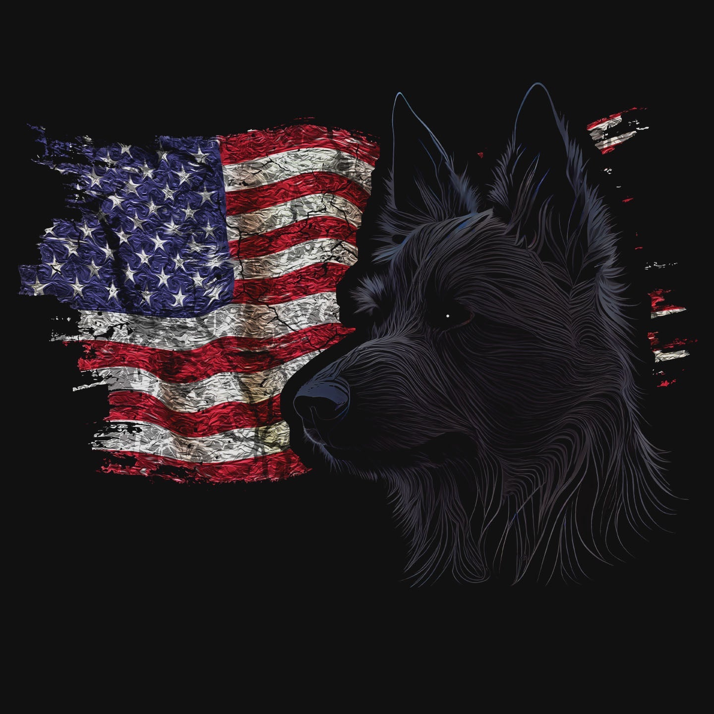 Patriotic Belgian Laekenois American Flag - Women's V-Neck T-Shirt