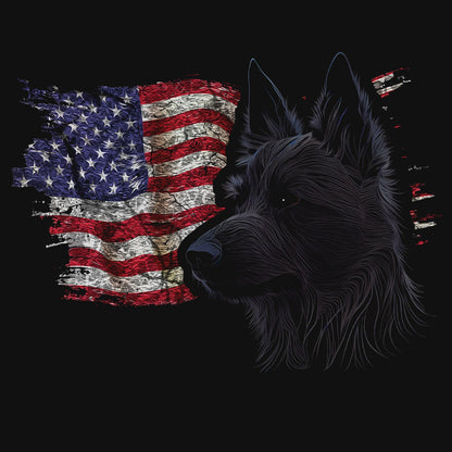 Patriotic Belgian Laekenois American Flag - Women's V-Neck T-Shirt