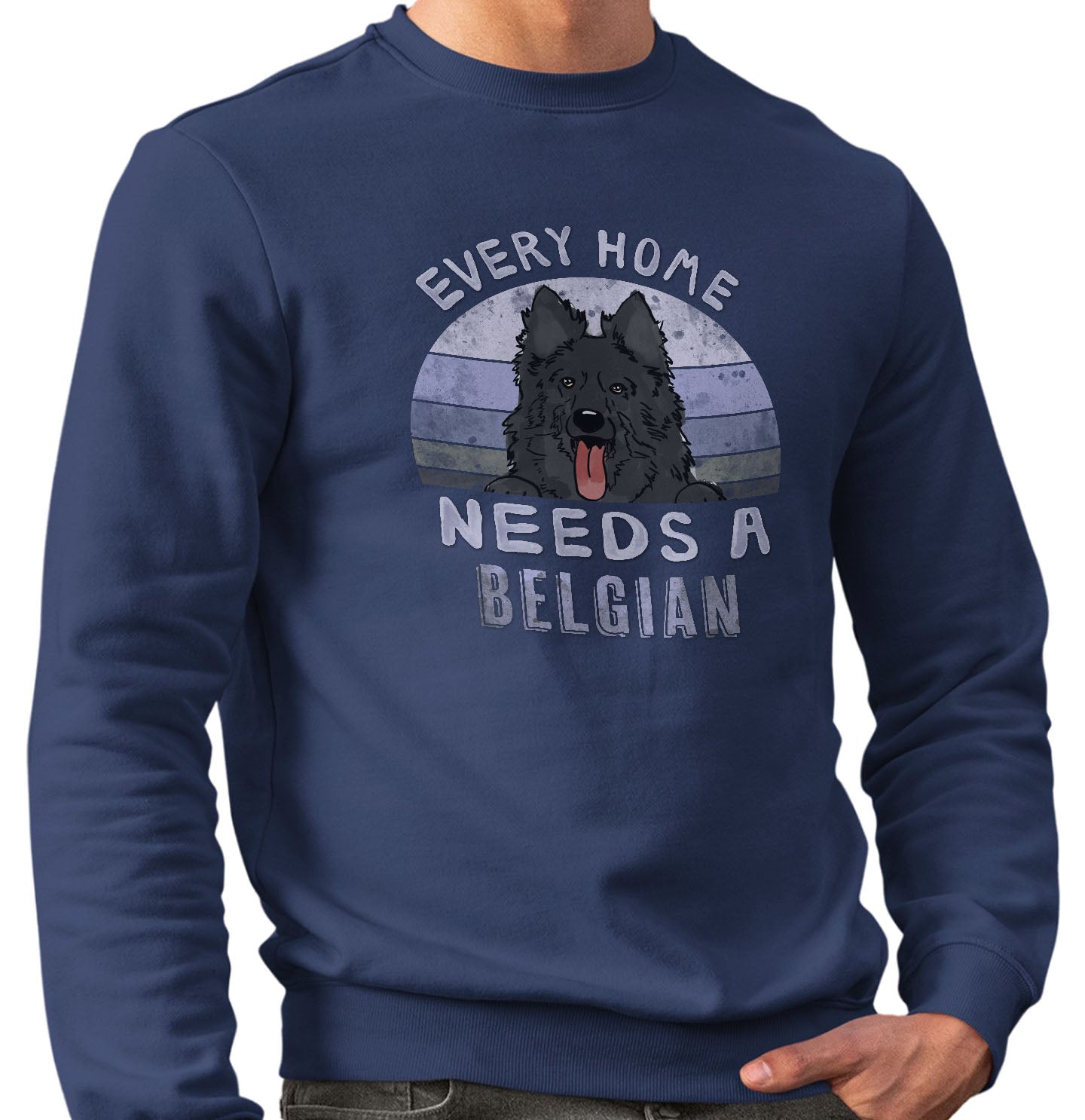 Every Home Needs a Belgian Sheepdog - Adult Unisex Crewneck Sweatshirt