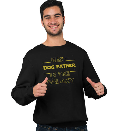 Best Dog Father in the Galaxy - Unisex Crewneck Sweatshirt | Funny Father's Day Graphic