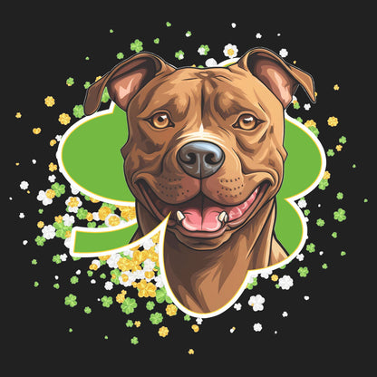 Big Clover St. Patrick's Day American Pit Bull Terrier - Women's V-Neck T-Shirt
