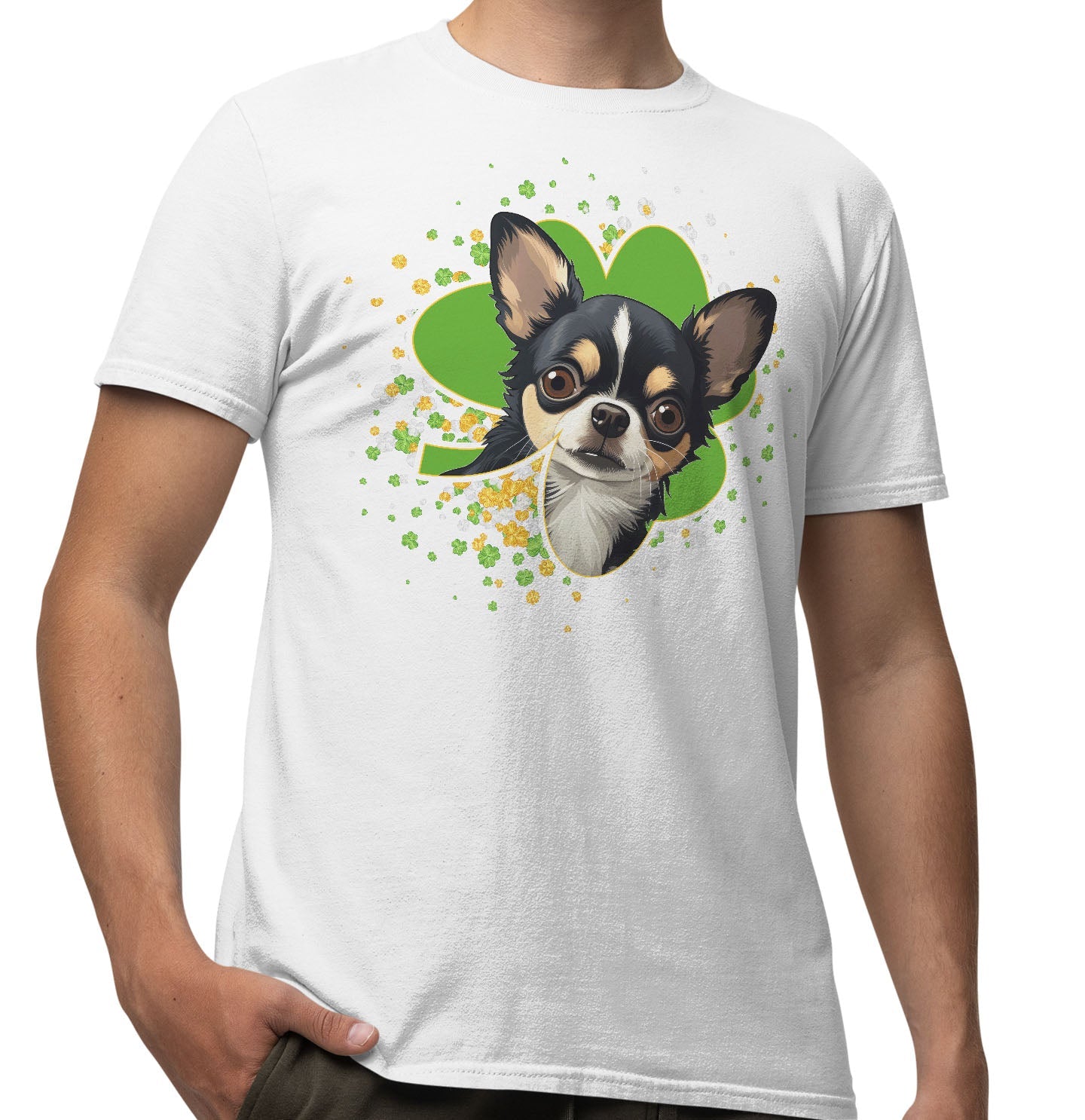 Big Clover St. Patrick's Day Chihuahua - Adult Unisex T-Shirt