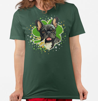 Big Clover St. Patrick's Day French Bulldog - Adult Unisex T-Shirt