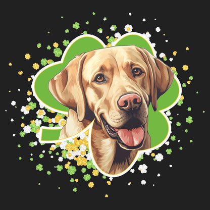 Big Clover St. Patrick's Day Labrador Retriever (Yellow) - Women's V-Neck T-Shirt