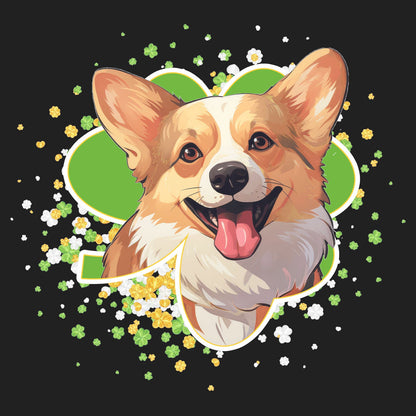 Big Clover St. Patrick's Day Pembroke Welsh Corgi - Women's V-Neck T-Shirt