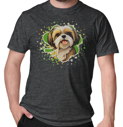 Big Clover St. Patrick's Day Shih Tzu - Adult Unisex T-Shirt