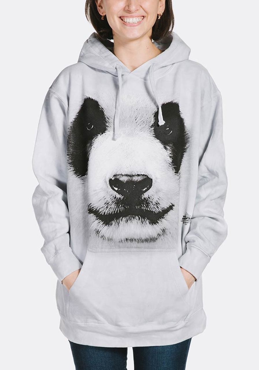 Big Face Panda - Adult Unisex Hoodie Sweatshirt
