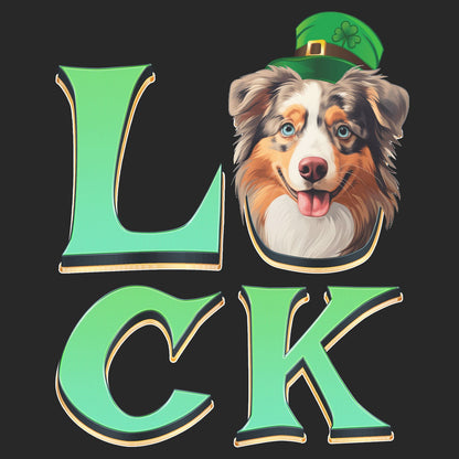 Big LUCK St. Patrick's Day Australian Shepherd - Adult Unisex Crewneck Sweatshirt