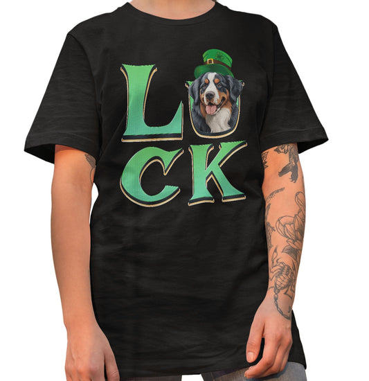 Big LUCK St. Patrick's Day Bernese Mountain Dog - Adult Unisex T-Shirt