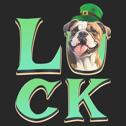 Big LUCK St. Patrick's Day Bulldog - Adult Unisex Crewneck Sweatshirt
