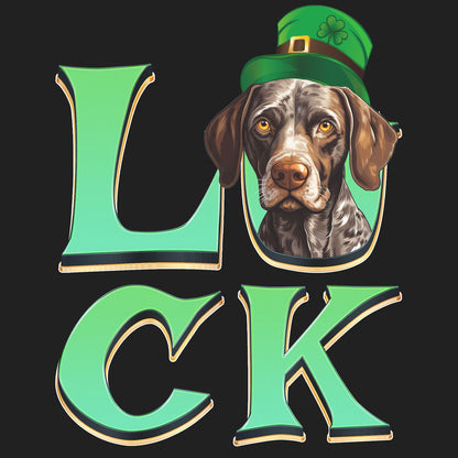 Big LUCK St. Patrick's Day German Shorthaired Pointer - Women's Fitted T-Shirt