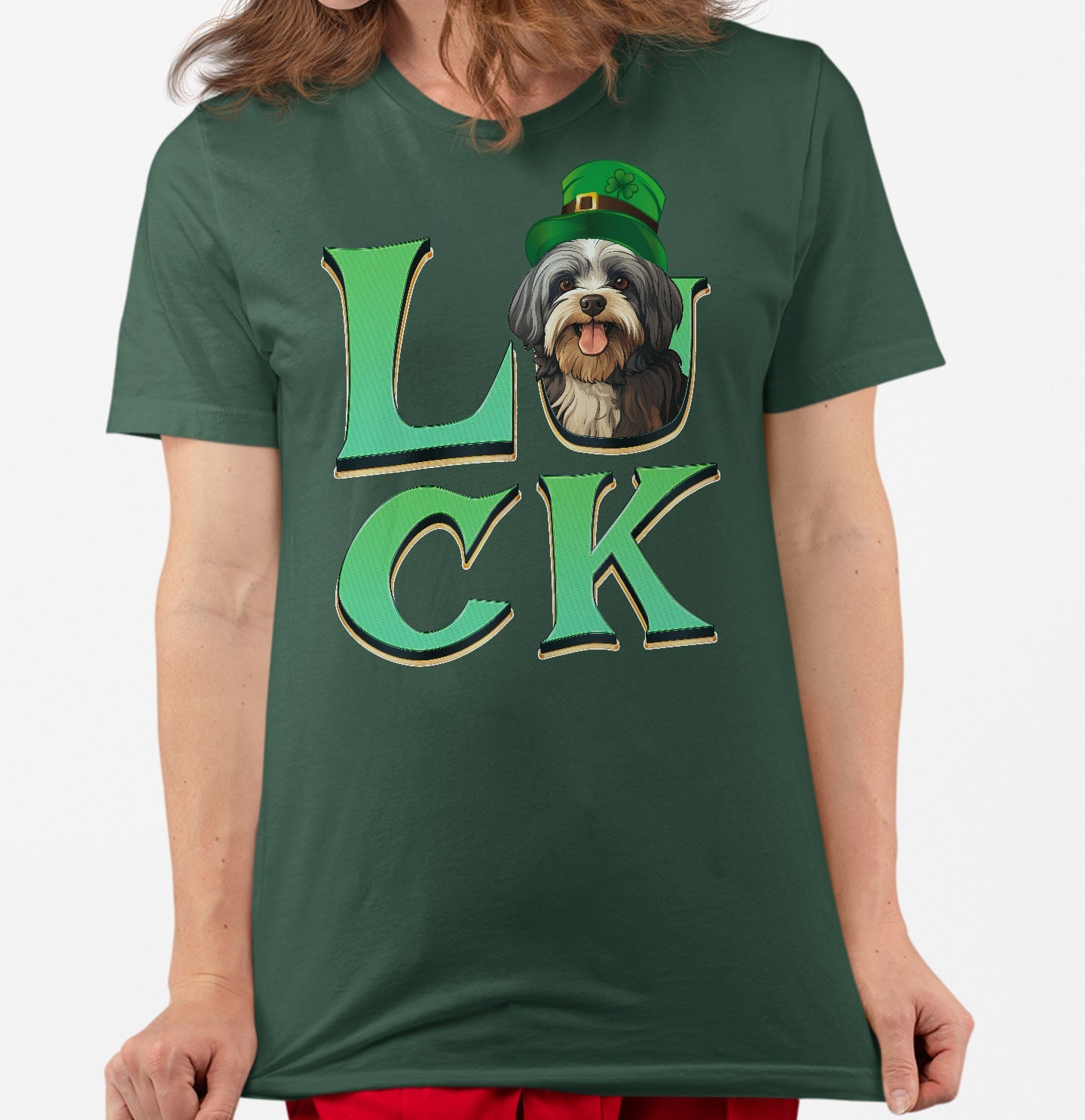 Big LUCK St. Patrick's Day Havanese - Adult Unisex T-Shirt