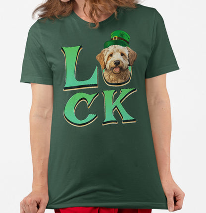 Big LUCK St. Patrick's Day Labradoodle (Yellow) - Adult Unisex T-Shirt