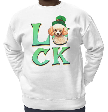 Big LUCK St. Patrick's Day Poodle - Adult Unisex Crewneck Sweatshirt