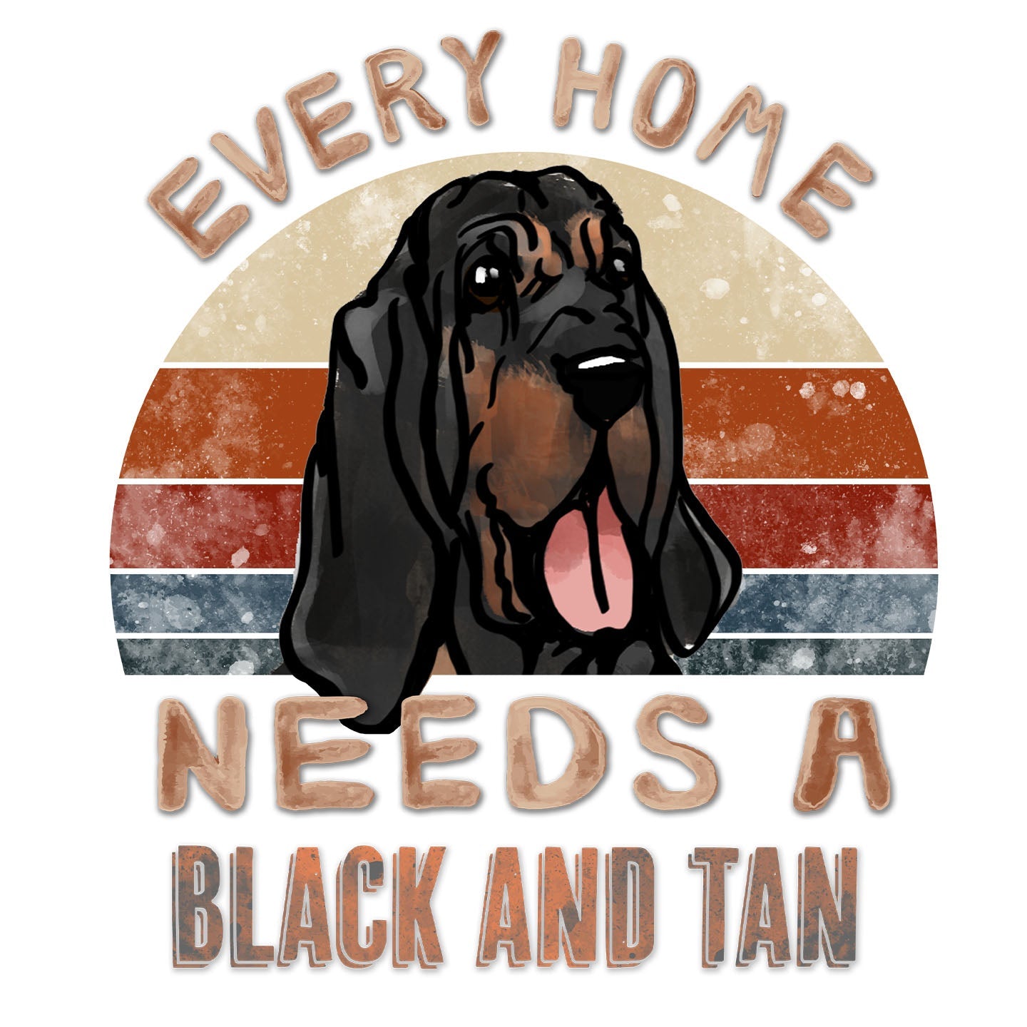 Every Home Needs a Black and Tan Coonhound - Women's V-Neck T-Shirt