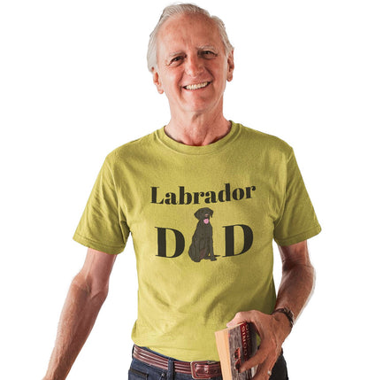 Black Labrador Dad Illustration - Adult Unisex T-Shirt