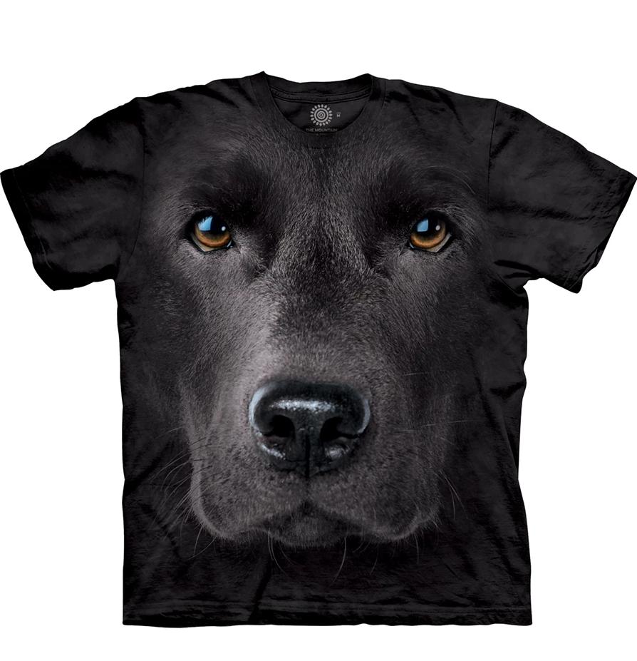The Mountain 3D Dog Face Black Labrador Retriever Shirt