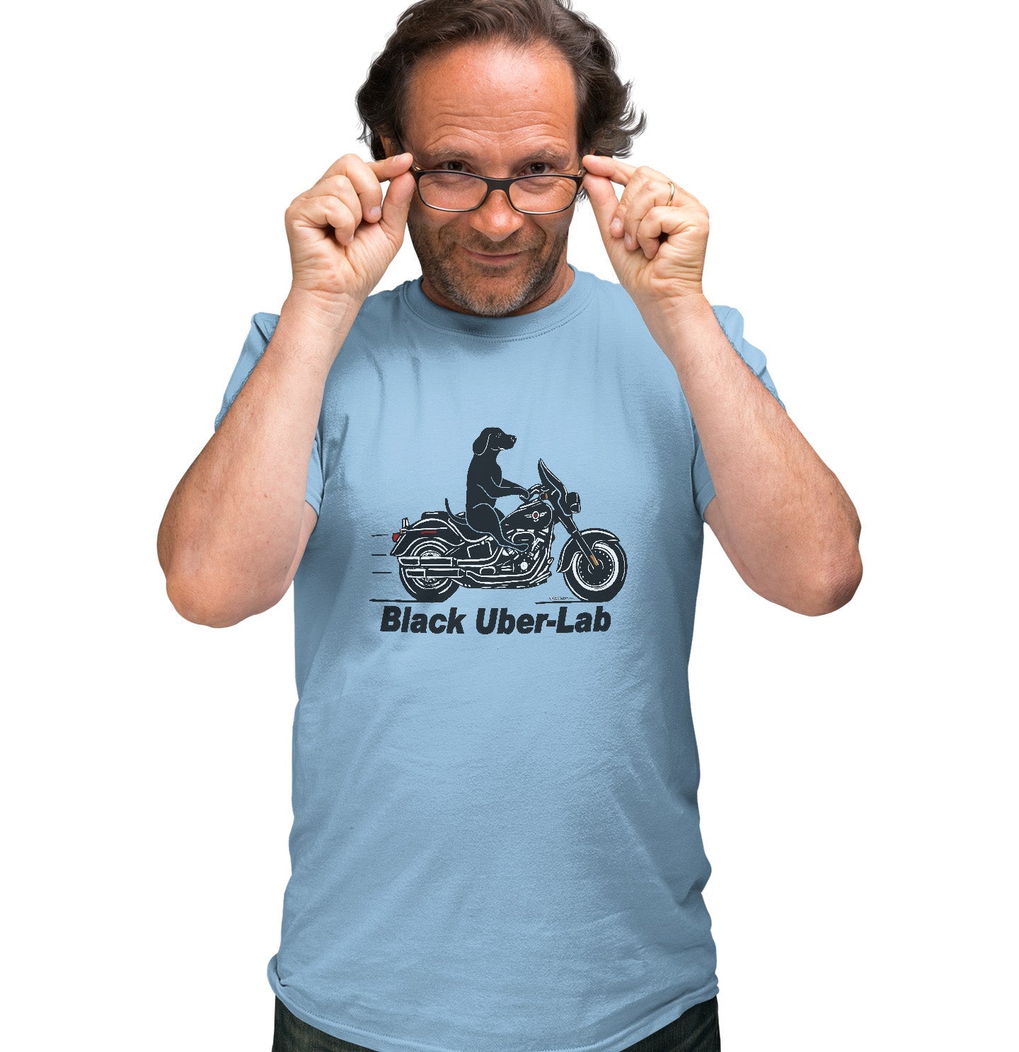 Black Lab Biker - Adult Unisex T-Shirt