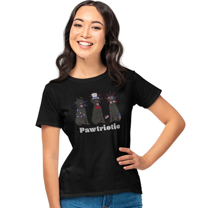 4th of July Patriotic Black Lab - Women's Tri-Blend T-Shirt