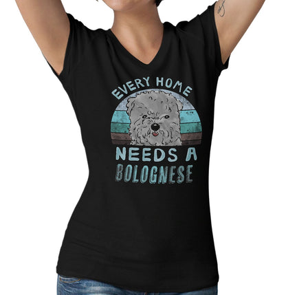 Every Home Needs a Bolognese - Women's V-Neck T-Shirt