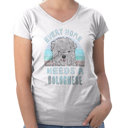Every Home Needs a Bolognese - Women's V-Neck T-Shirt