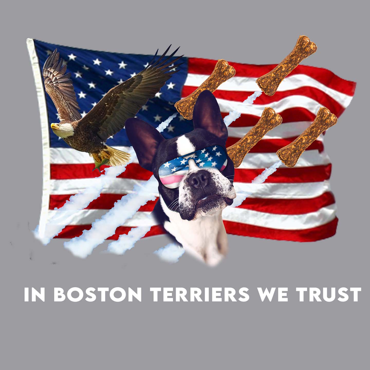 In Boston Terriers We Trust - Adult Unisex Crewneck Sweatshirt