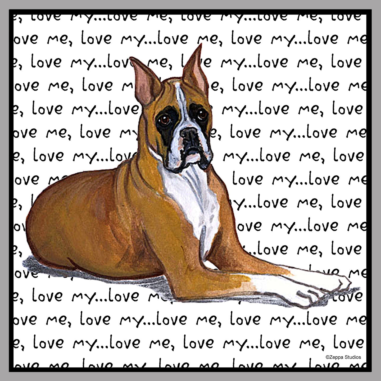 Boxer Love Text - Women's V-Neck Long Sleeve T-Shirt