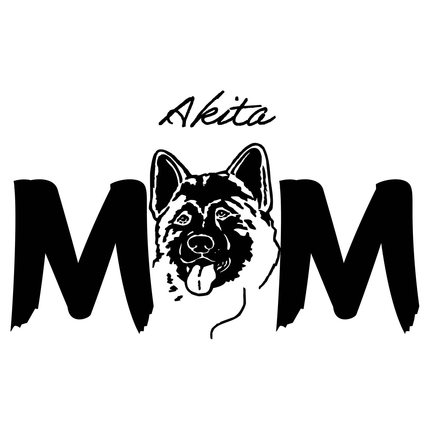 Akita Breed Mom - Women's V-Neck T-Shirt