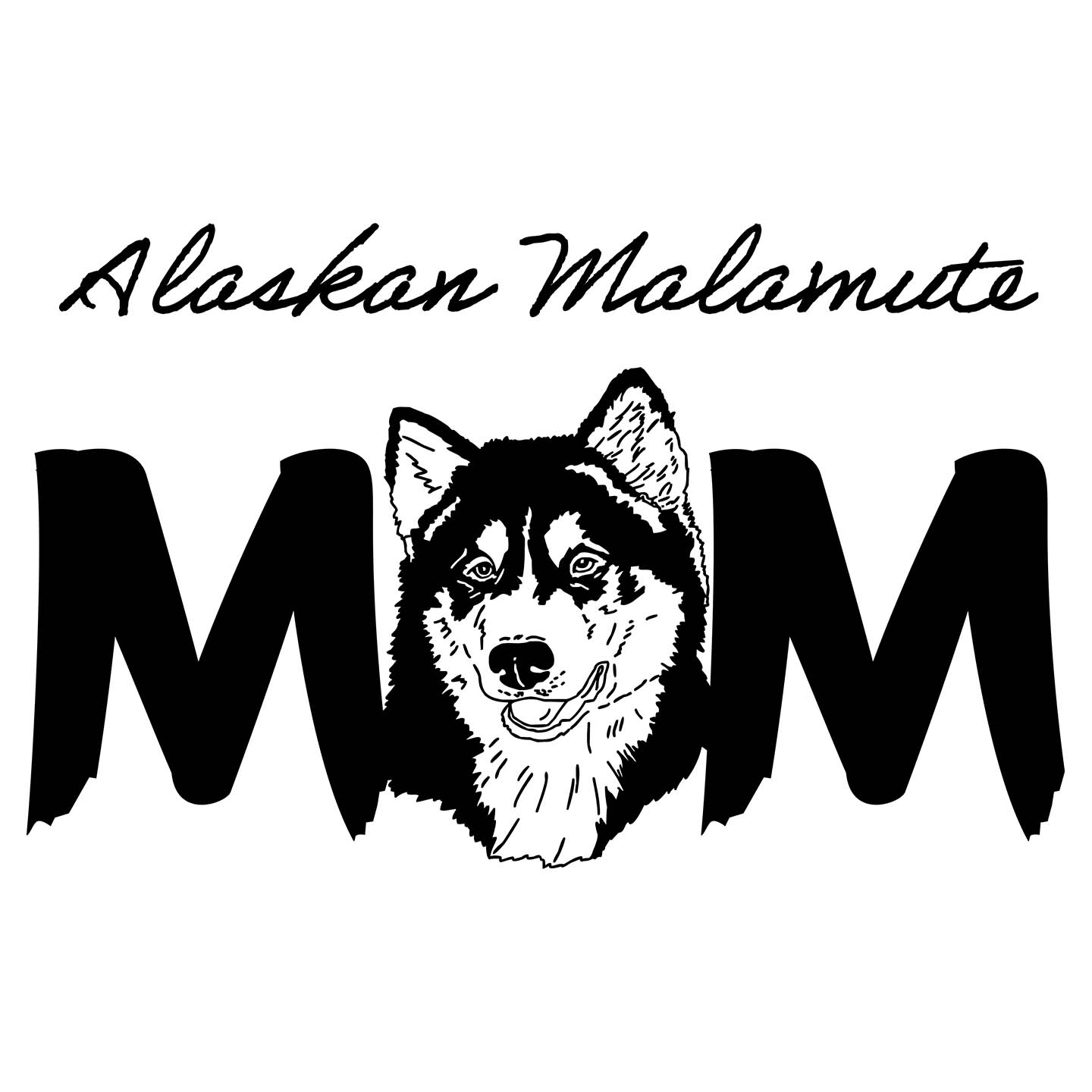 Alaskan Malamute Breed Mom - Women's V-Neck T-Shirt