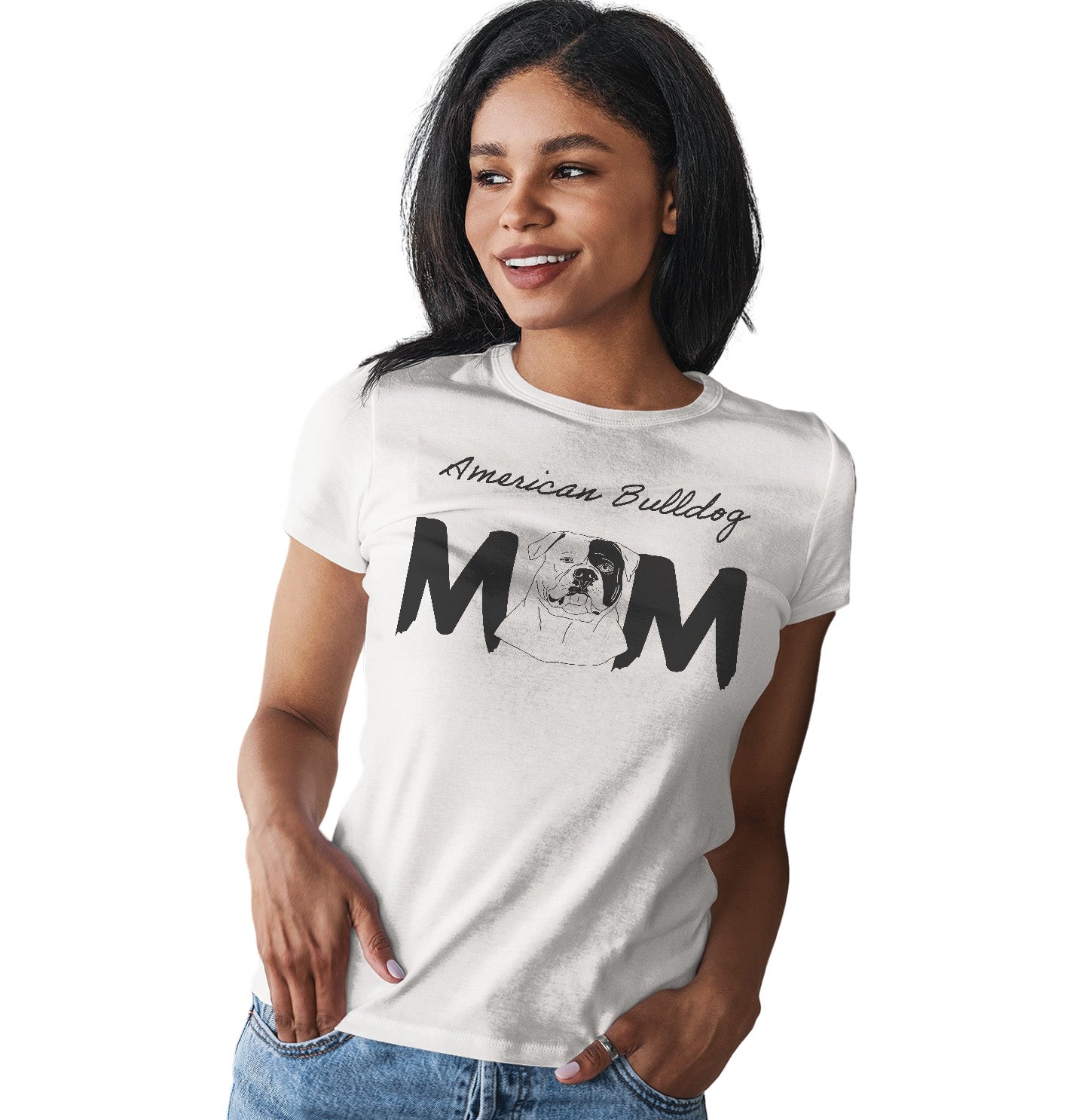 American Bulldog Breed Mom - Women's Fitted T-Shirt