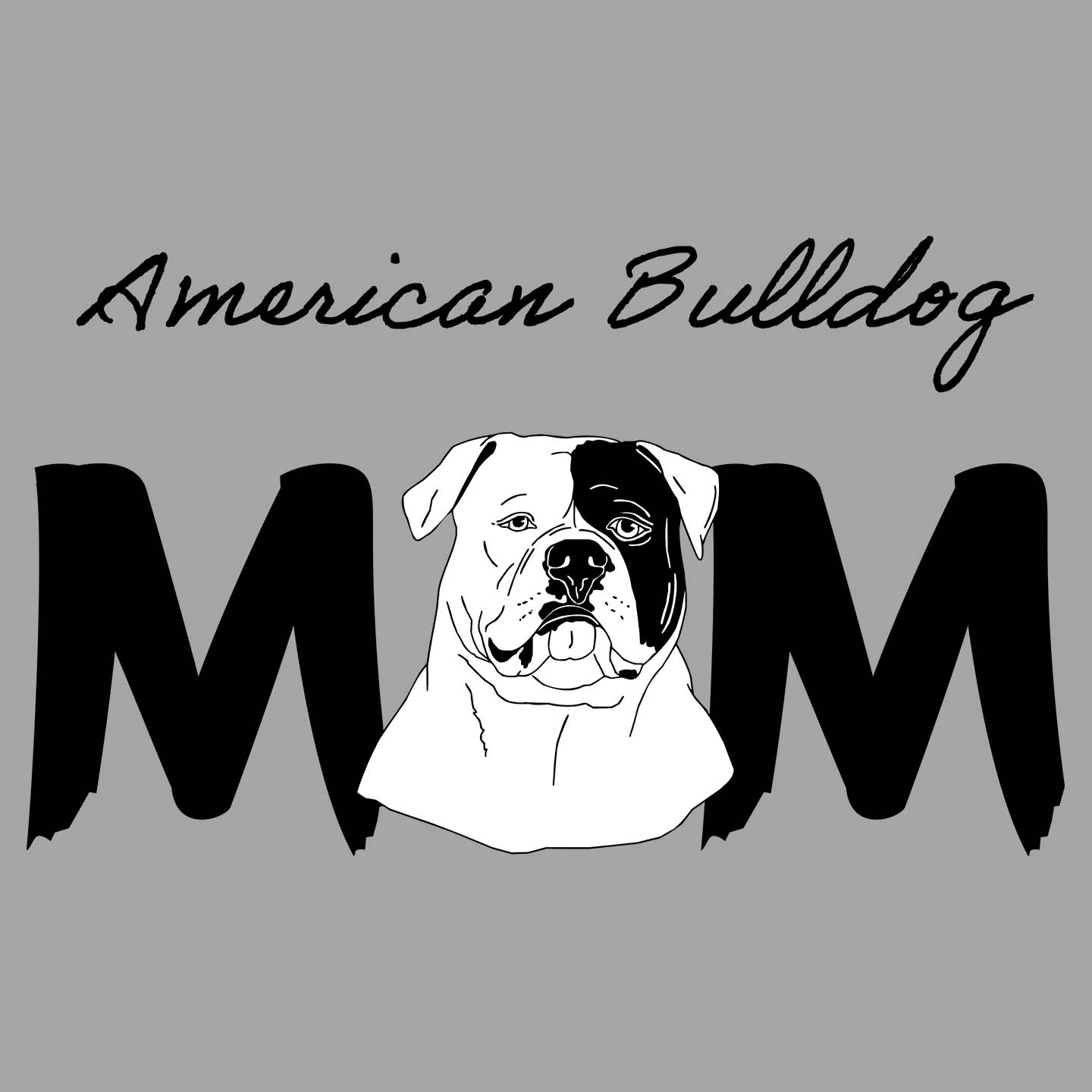 American Bulldog Breed Mom - Women's V-Neck T-Shirt