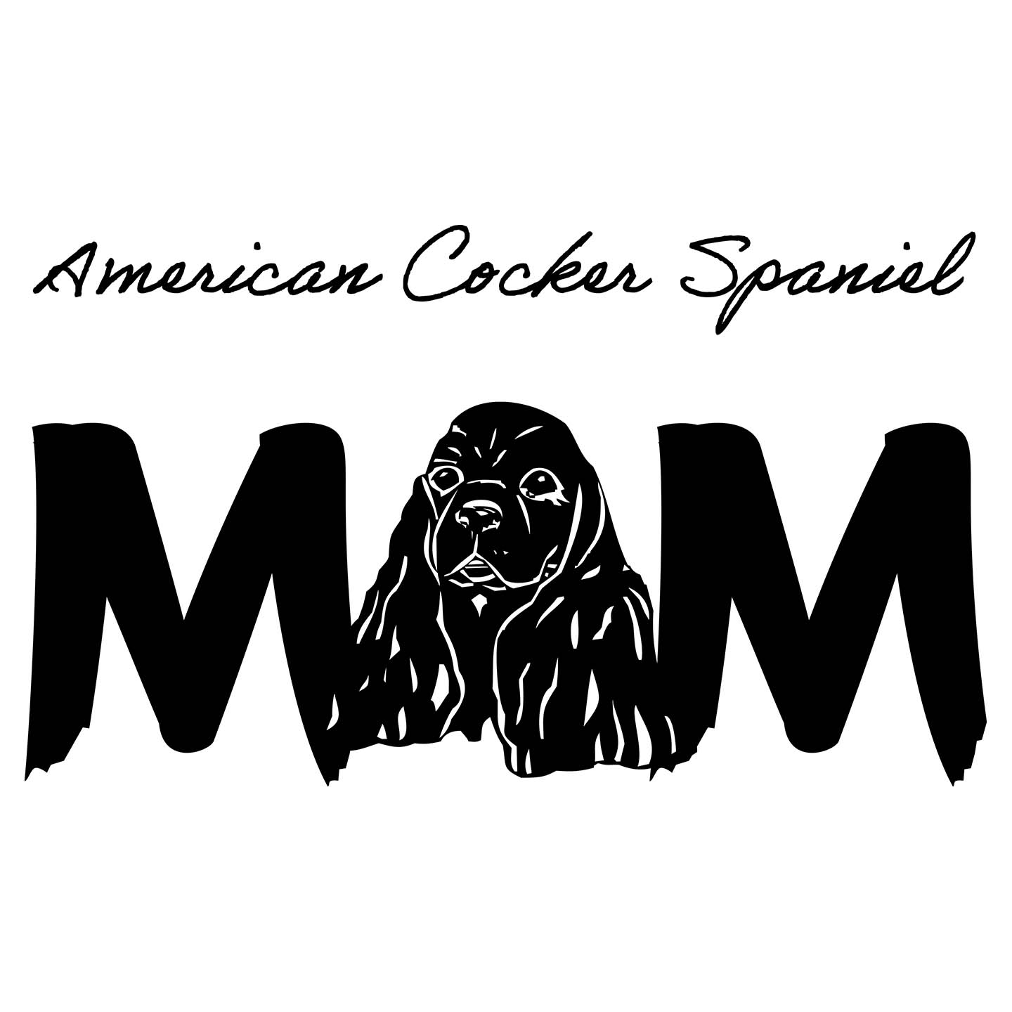 American Cocker Spaniel Breed Mom - Women's V-Neck T-Shirt