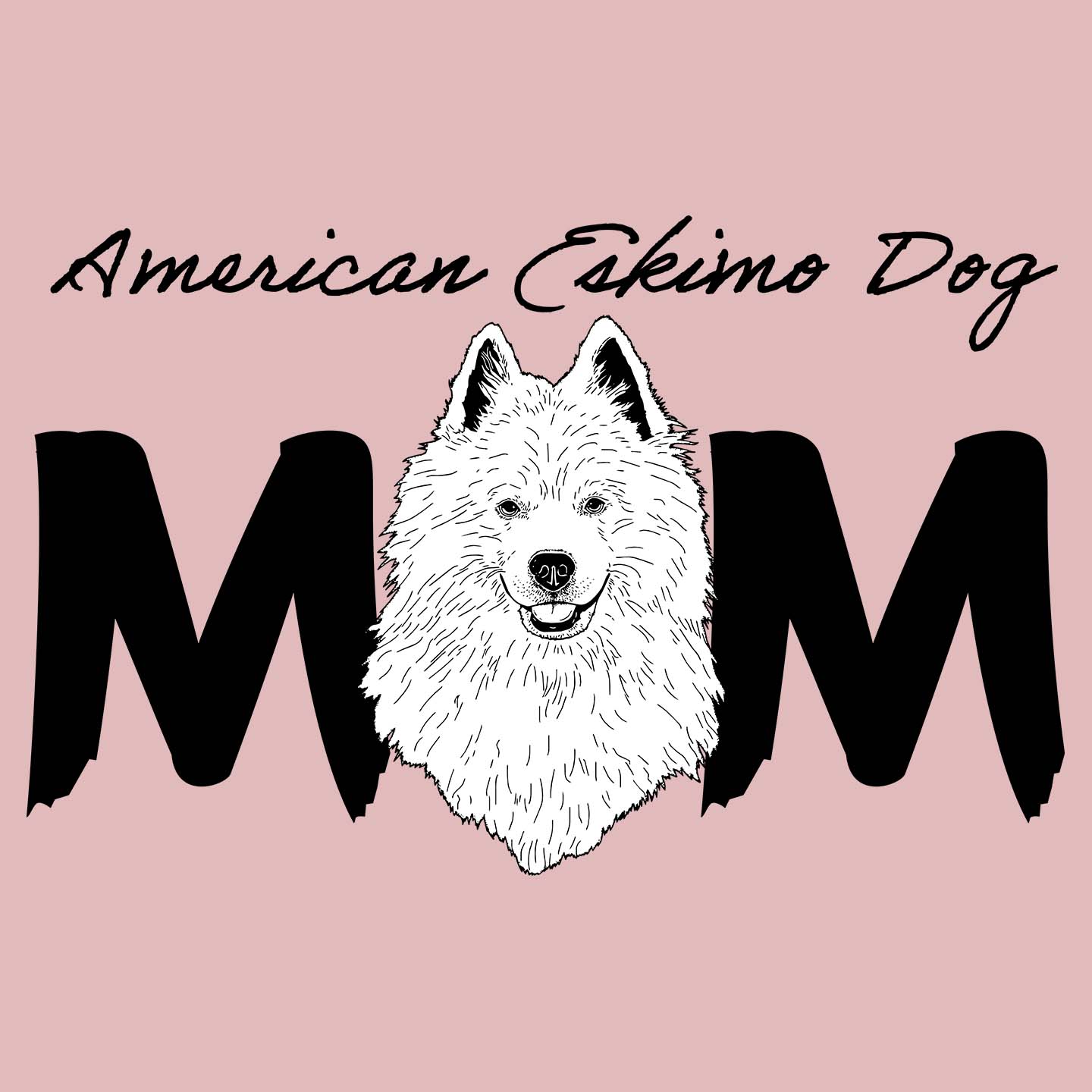 American Eskimo Dog Breed Mom - Women's Fitted T-Shirt